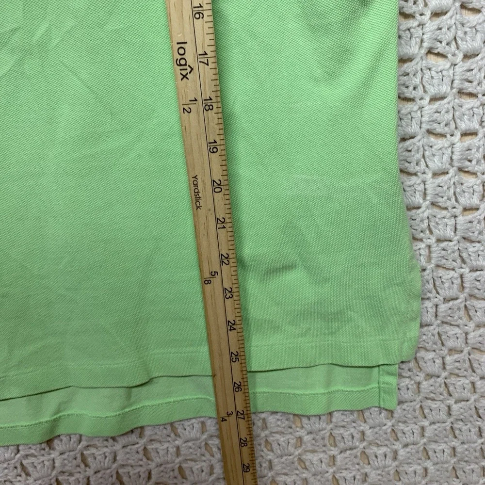 Polo Ralph Lauren Polo Shirt Men Sz M Green Purple  Pony Rugby Custom Fit Cotton